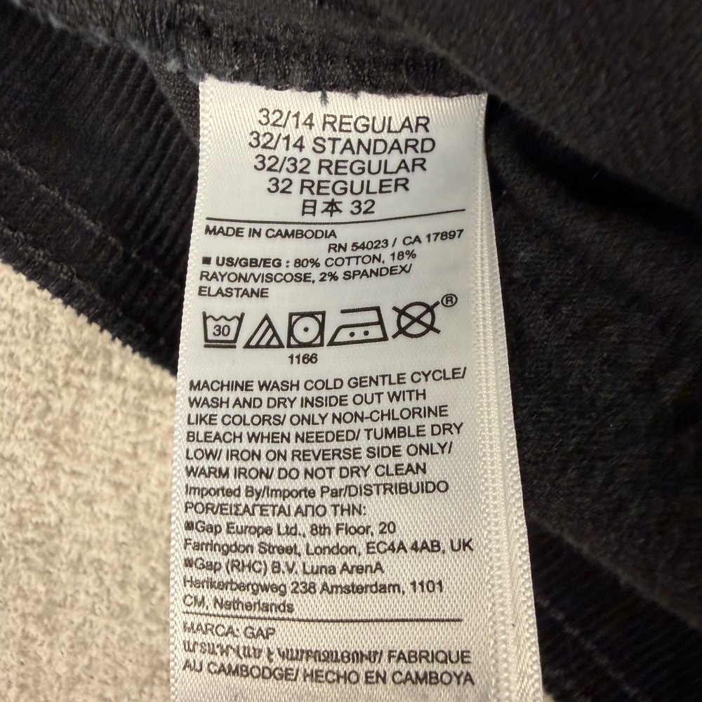 Gap 70s Flare Pants Womens 14R Black Corduroy High Rise Stretch Retro Pockets - Picture 8 of 10
